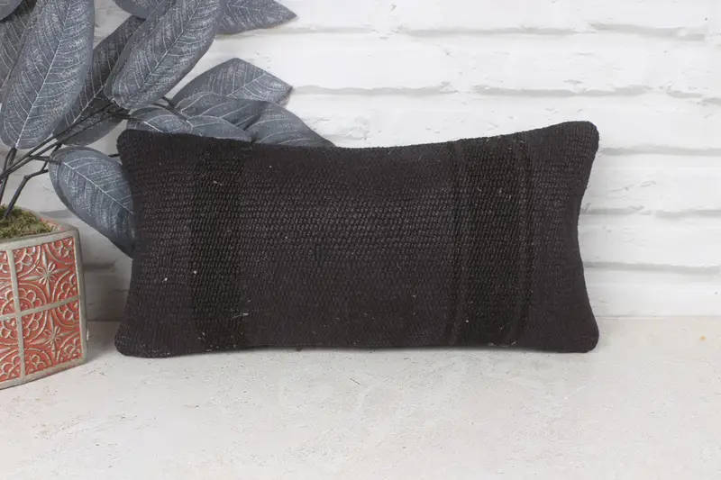 Gift Pillow, 8x16 Gray Pillow, Pillow Cover, Bolster Throw Cushion Case, Pillow for Sofa, Turkish Pillow, Outdoor Throw Cushion - 1