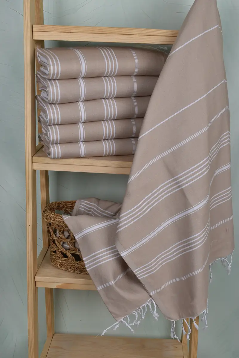 Welcome Wedding Gift, Soft towel, Cotton towel, Custom Beach Towels, Summer Towel, Custom Wedding Gift, Embroidery Towel, 70x40 Cotton Striped Towel - 3