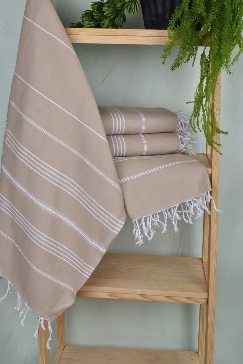 Welcome Wedding Gift, Soft towel, Cotton towel, Custom Beach Towels, Summer Towel, Custom Wedding Gift, Embroidery Towel, 70x40 Cotton Striped Towel - 6