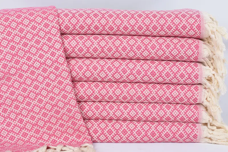 Spa Towel, Bridesmaid Towel, Monogram Kitchen Towel, Travel Towel, Turkish Tea Towel, Monogram Hand Towel, 38x20 Cotton Diamond Towel, Birthday Gift - 1