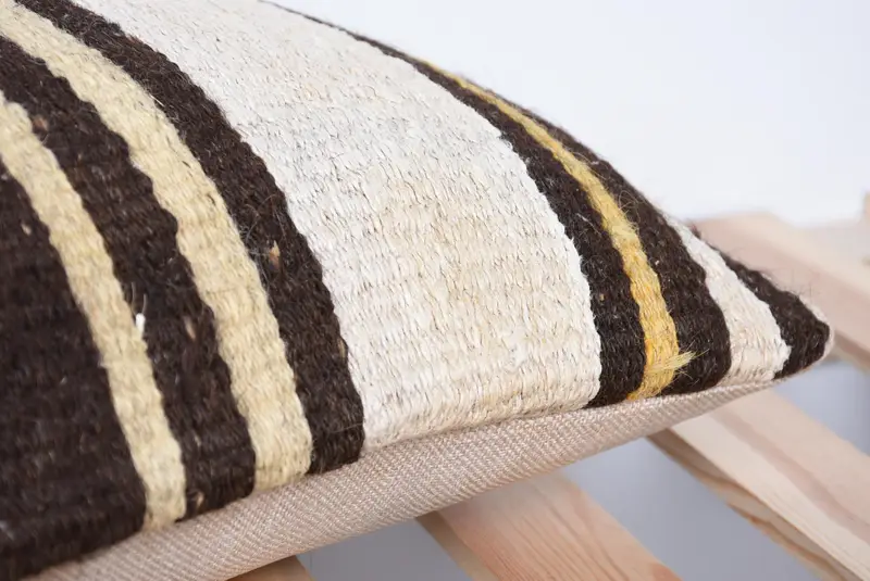 Art Deco Cushion Cover, Turkish Pillow, Pillow Cover, Vintage Pillow, 12x24 Beige Pillow Cover, Interior Designer Pillow, Ethnic Throw Cushion - 7