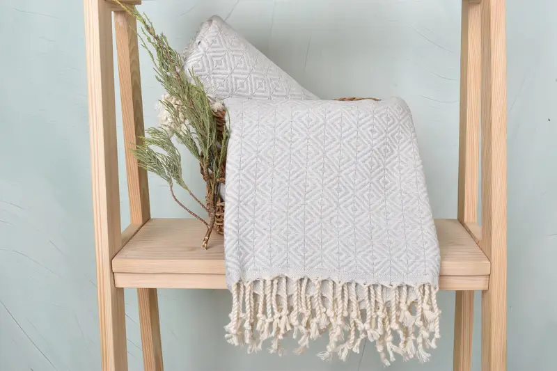 70x40 Cotton Diamond Towel, Organic Turkish towel, Quick-dry towel, Lightweight towel, Bathroom Towel, Turkish Towel Bulk, Gift For Wedding Day - 4