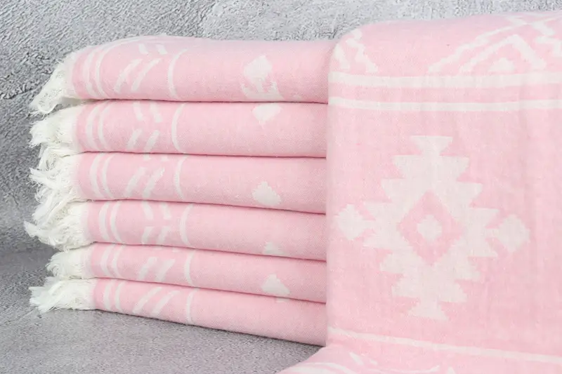 Bridesmaid Gifts, Turkish Towel USA, 74x40 Cotton Geometric Towel, Mother Of The Groom Gift, Thin towel, Quick-drying cotton Turkish beach towel - 2