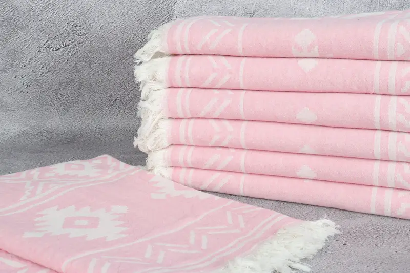 Bridesmaid Gifts, Turkish Towel USA, 74x40 Cotton Geometric Towel, Mother Of The Groom Gift, Thin towel, Quick-drying cotton Turkish beach towel - 3
