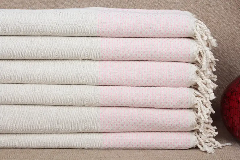 Turkish Towel Kitchen, Pink Dishcloth Linen Washcloth, 20x40 Inches