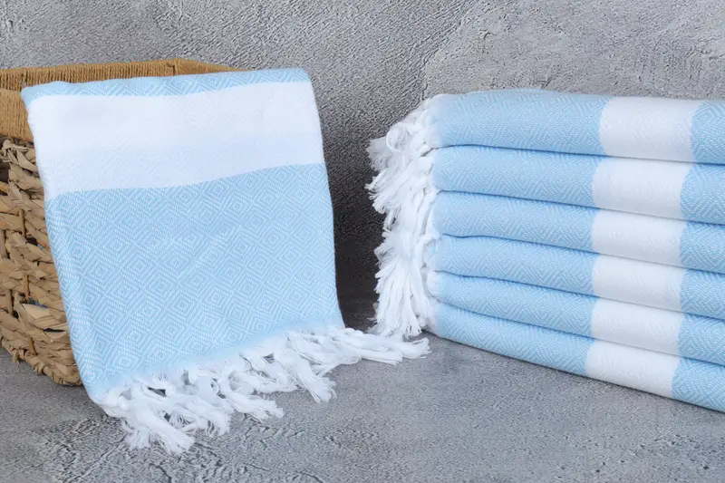 70x40 Cotton Diamond Towel, Soft towel, Quick-dry peshtemal, Personalized Turkish Towel, Xmas Gifts, Travel Towel, Turkish Beach Towel Personalized - 3