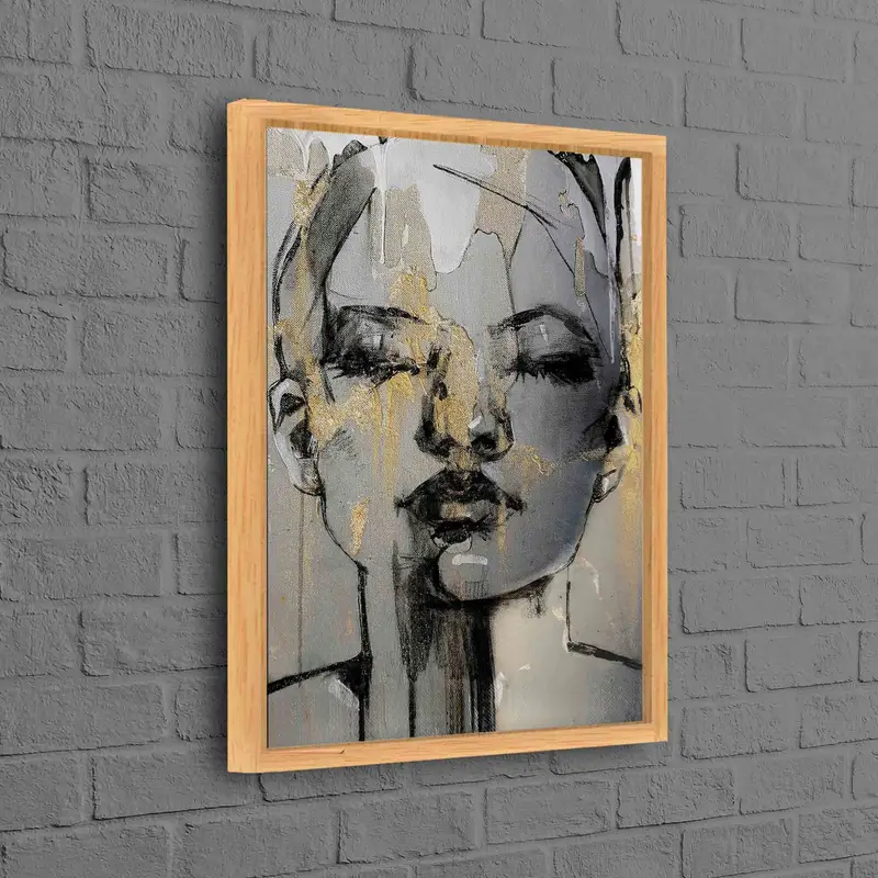 Kanvas Tablo, Çağdaş Altın Kadın Portresi: Trendy Vogue