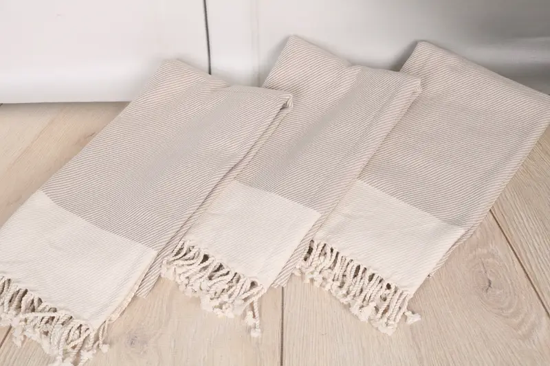 Turkish Towel Set, Hammam towel, Absorbent Turkish towel, Custom Gift, Spa Gift, Turkish fouta towel for outdoor use, 70x40 Cotton Striped Towel - 6