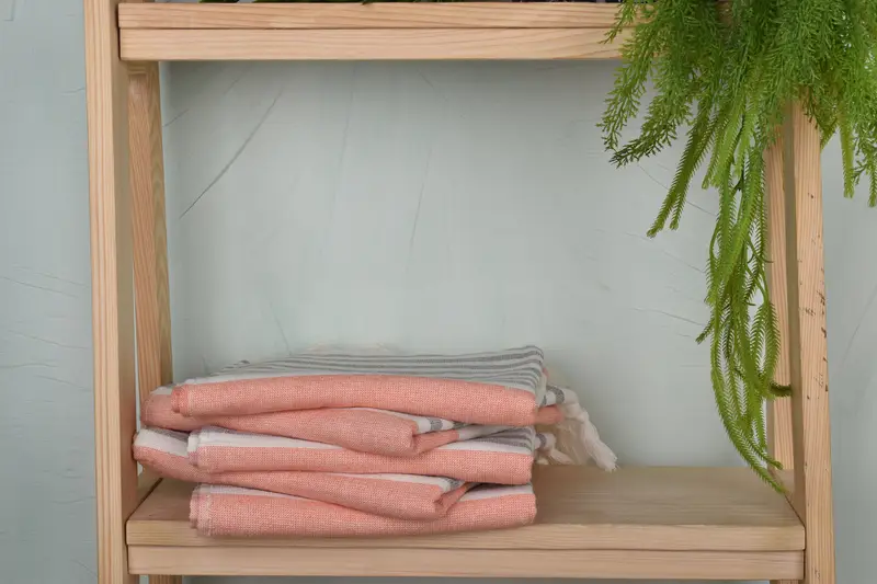 Küçük banyo havlu, Noel hediyeleri, anne için hediye, 36x18 pamuklu çizgili havlu havlu, kişiselleştirilmiş hediyeler, Türk çay havlu, ev dekor hediyeleri, seyahat havlu - 7