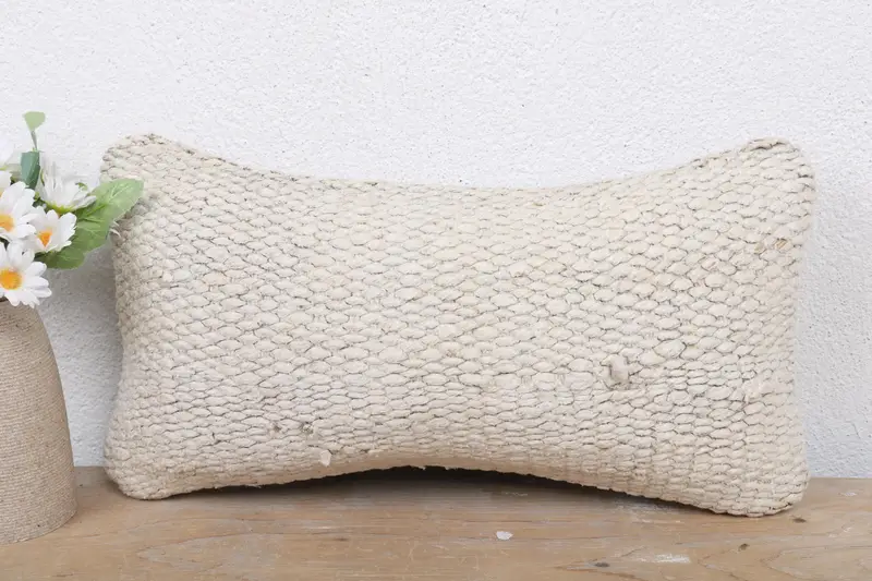 Car Cushion, Turkish Bench Pillow Sham, Bed Pillow Case, 8x16 Beige Cushion Cover, Kilim Pillow Cover, Gift Pillow, Vintage Pillow, Pillow Case - 2