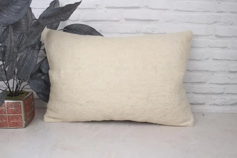 Vintage Pillow, Ikat Pillow Sham, Cushion, Home Decor Pillow, 16x24 White Cushion Case, Decorative Pillow, Interior Designer Pillow - 1