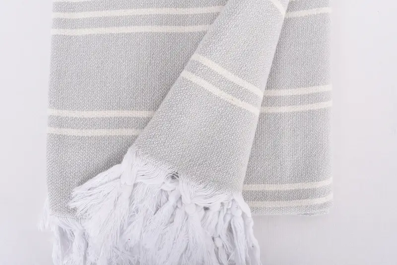 Turkish Tablecloth, 96x70 Cotton Striped Towel, Woven Blanket, Wedding Anniversary Gift, Bachelor Gift, Housewarming Gift, Organic Throw, Tablecloth - 8