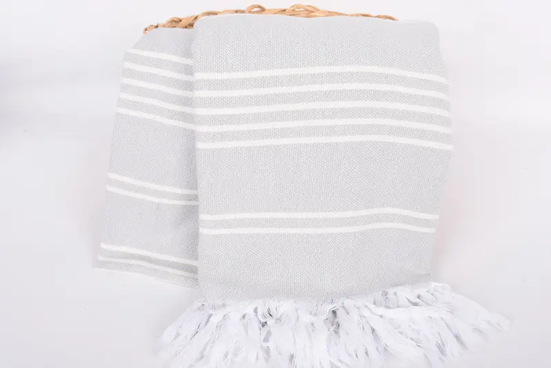 Turkish Tablecloth, 96x70 Cotton Striped Towel, Woven Blanket, Wedding Anniversary Gift, Bachelor Gift, Housewarming Gift, Organic Throw, Tablecloth - 5