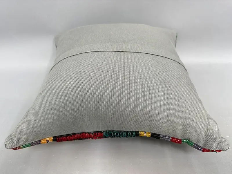 Vintage Kilim Pillow, Cushion Case, 18x18 Yellow Cushion Case, Gift Pillow, Bolster Pillow Case, Southwestern Cushion, Pillow for Sofa - 7