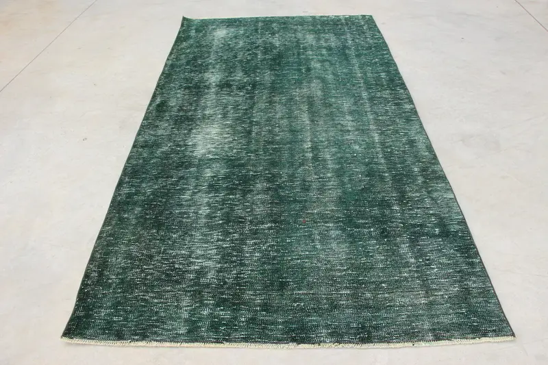 4,8x8,7 ft Vintage Teppich, türkischer großer Teppich, grüner marokkanischer Wollteppich - 1