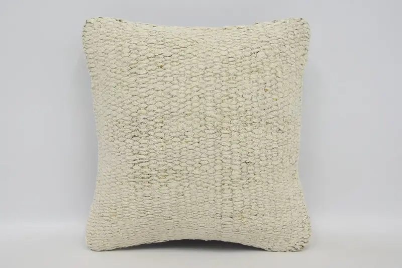 Vintage 12x12 inch Cushion Case, Birthday Gift Small Square Beige Gift Valentine Gift Pillow Cover - 1
