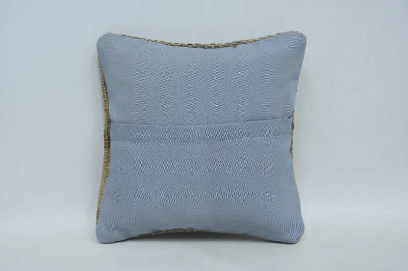 Kilim Cushion Sham, Pillow Cover, 12x12 Beige Cushion Case, Pet Pillow Cover, Vintage Kilim Pillow, Boho Pillow Sham Cover, Meditation Pillow Cover - 6