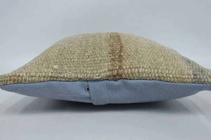Kilim Cushion Sham, Pillow Cover, 12x12 Beige Cushion Case, Pet Pillow Cover, Vintage Kilim Pillow, Boho Pillow Sham Cover, Meditation Pillow Cover - 5