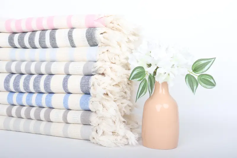 70x34 Cotton Striped Towel, Housewarming Gift, Personalised Gift, Quick-Dry Beach Towel, Gift For Him, Organic Beach Towel, Turkish Towel Monogram - 2