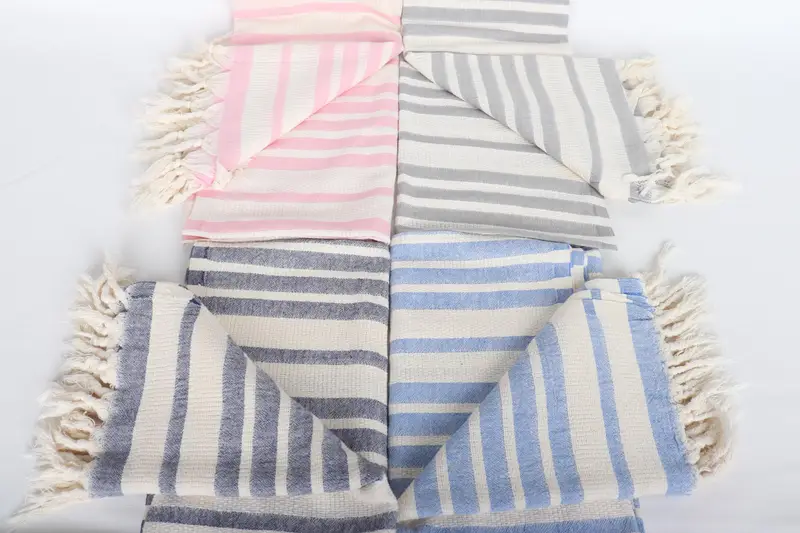 70x34 Cotton Striped Towel, Housewarming Gift, Personalised Gift, Quick-Dry Beach Towel, Gift For Him, Organic Beach Towel, Turkish Towel Monogram - 5
