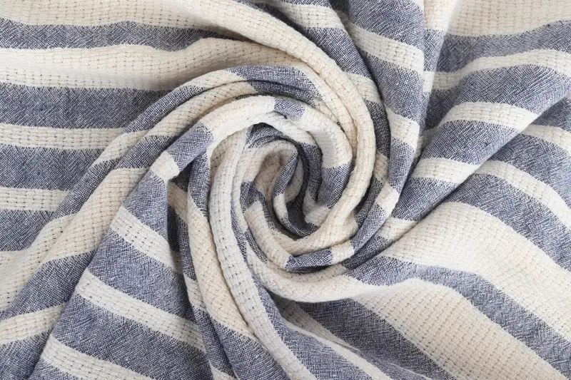 70x34 Cotton Striped Towel, Housewarming Gift, Personalised Gift, Quick-Dry Beach Towel, Gift For Him, Organic Beach Towel, Turkish Towel Monogram - 7