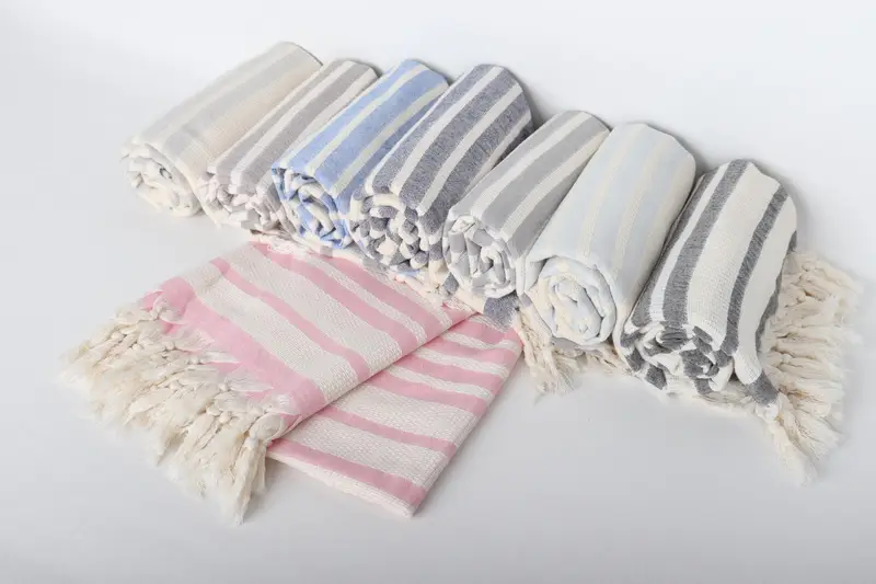 70x34 Cotton Striped Towel, Housewarming Gift, Personalised Gift, Quick-Dry Beach Towel, Gift For Him, Organic Beach Towel, Turkish Towel Monogram - 4