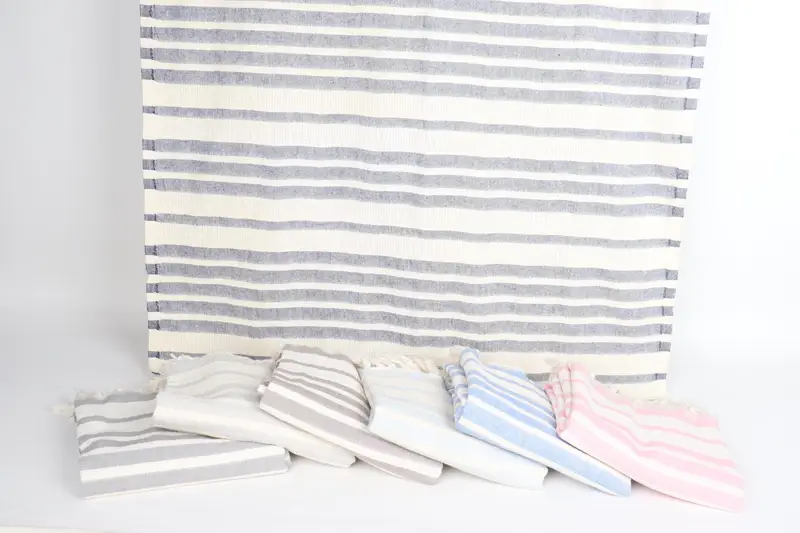 70x34 Cotton Striped Towel, Housewarming Gift, Personalised Gift, Quick-Dry Beach Towel, Gift For Him, Organic Beach Towel, Turkish Towel Monogram - 8