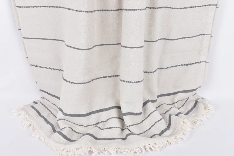 Decorative Blanket, Custom Wedding Gift From Bridesmaid, 100x80 Cotton Striped Towel, Personalized Blanket, Summer Gift, Housewarming Gift - 8