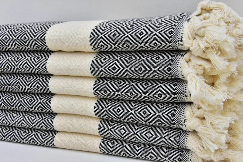 Gift For Bride, Beach Bachelorette Party Decorations, Spa Towel, Turkish Hand Towel, Small Bath Towels, 36x20 Cotton Diamond Towel, Bridesmaid Gifts - 2