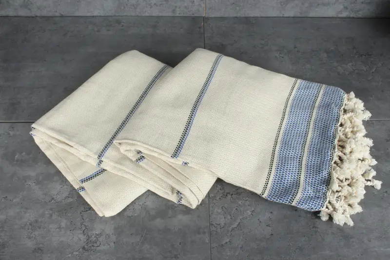 104x96 Cotton Striped Towel, Monogram Blanket, Throw Blanket for Bed, Gift For The Home Decor, Wedding Favors, Turkish Blanket, Gift For Wedding Day - 5