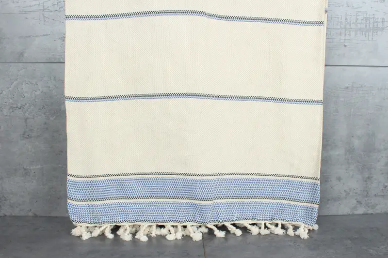 104x96 Cotton Striped Towel, Monogram Blanket, Throw Blanket for Bed, Gift For The Home Decor, Wedding Favors, Turkish Blanket, Gift For Wedding Day - 8