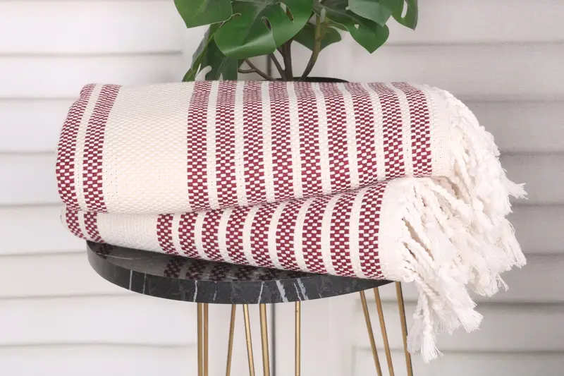 Beach Towel Gift, Custom Gifts, Travel towel, Luxury Turkish beach towel with fringe, 70x40 Cotton Striped Towel, Beach Wedding Favor, Gift For Her - 3
