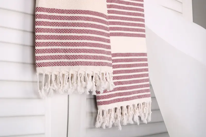 Beach Towel Gift, Custom Gifts, Travel towel, Luxury Turkish beach towel with fringe, 70x40 Cotton Striped Towel, Beach Wedding Favor, Gift For Her - 8