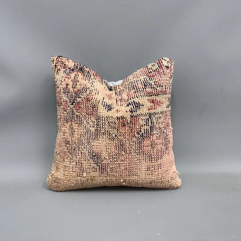 Rotes Kelim-Wurfkissen im Südwesten, besticktes Vintage-Kissen