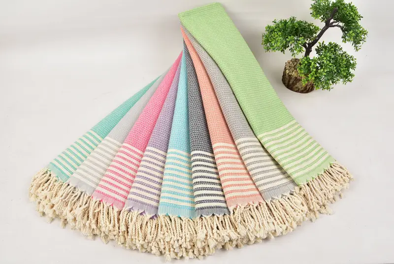 Bathroom Towels, Turkish Towel Monogram, Boyfriend Christmas Gift, 44x22 Cotton Striped Towel, Gifts For Him, Custom Hand Towel, Turkish Hand Towel - 4