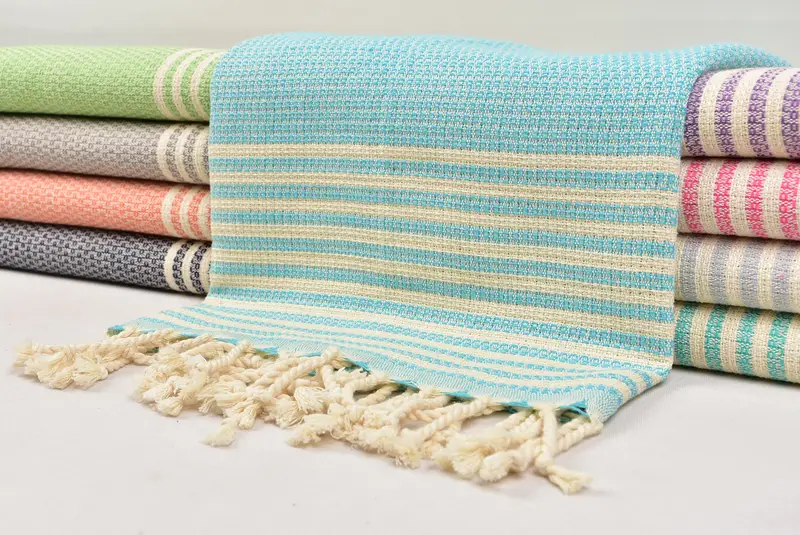 Bathroom Towels, Turkish Towel Monogram, Boyfriend Christmas Gift, 44x22 Cotton Striped Towel, Gifts For Him, Custom Hand Towel, Turkish Hand Towel - 2