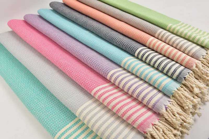 Bathroom Towels, Turkish Towel Monogram, Boyfriend Christmas Gift, 44x22 Cotton Striped Towel, Gifts For Him, Custom Hand Towel, Turkish Hand Towel - 6