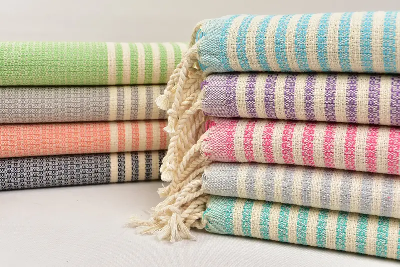 Bathroom Towels, Turkish Towel Monogram, Boyfriend Christmas Gift, 44x22 Cotton Striped Towel, Gifts For Him, Custom Hand Towel, Turkish Hand Towel - 1