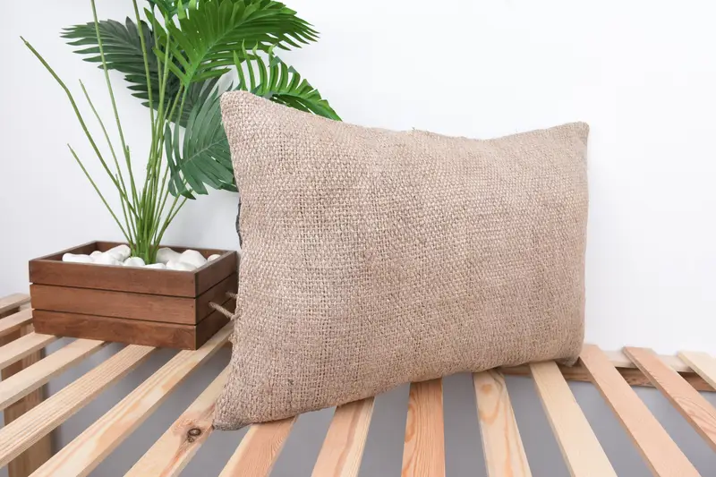 Armchair Pillow, Cushion Case, 16x24 Beige Pillow Cover, Designer Throw Cushion Cover, Boho Pillow, Gift Pillow, Throw Kilim Pillow - 4