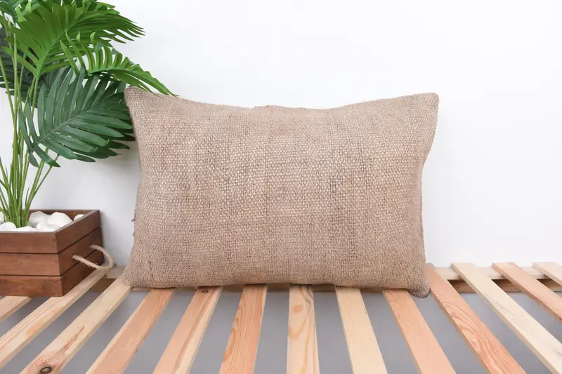 Armchair Pillow, Cushion Case, 16x24 Beige Pillow Cover, Designer Throw Cushion Cover, Boho Pillow, Gift Pillow, Throw Kilim Pillow - 1