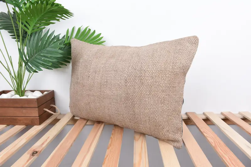 Armchair Pillow, Cushion Case, 16x24 Beige Pillow Cover, Designer Throw Cushion Cover, Boho Pillow, Gift Pillow, Throw Kilim Pillow - 5