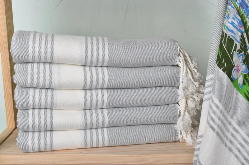 Personalized Towel, Xmas Gifts, Wedding Towel, Kids Beach Towel, Beach towel, Turkish Towel Beach, 70x40 Cotton Summer Print Striped Towel - 2