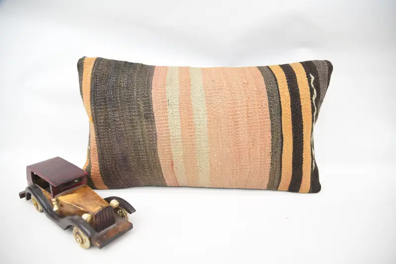 Pillow for Sofa, Tapestry Cushion Case, 12x20 Brown Cushion, Southwestern Cushion Cover, Antique Pillows, Pillow Case, Gift Pillow - 1