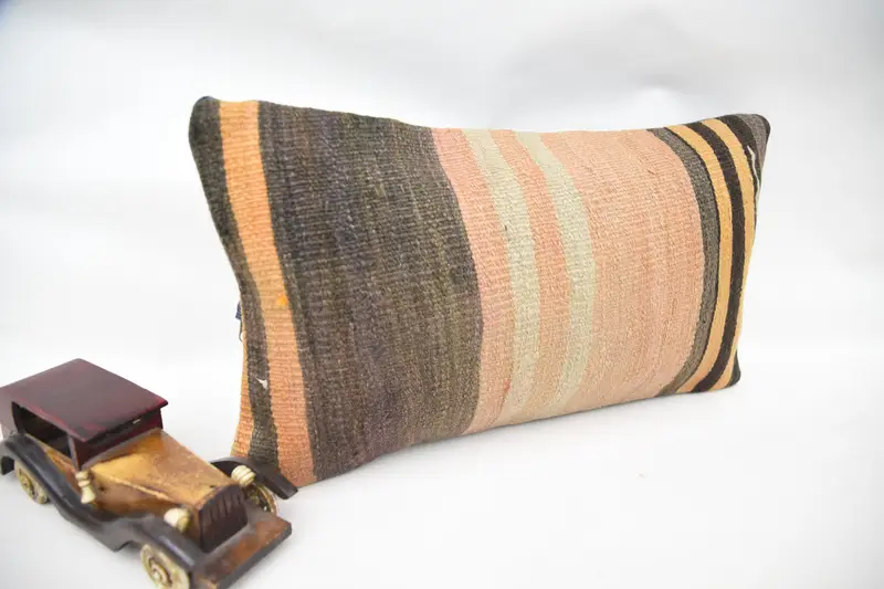 Pillow for Sofa, Tapestry Cushion Case, 12x20 Brown Cushion, Southwestern Cushion Cover, Antique Pillows, Pillow Case, Gift Pillow - 2