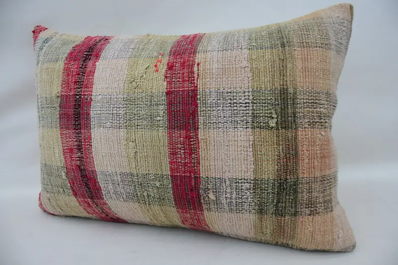 Pillow, 16x24 Beige Pillow Case, Boho Pillow Sham Cover, Ethnic Pillow Cover Pillow Sham, Ethnical Kilim Rug Pillow, Pillow for Sofa - 3