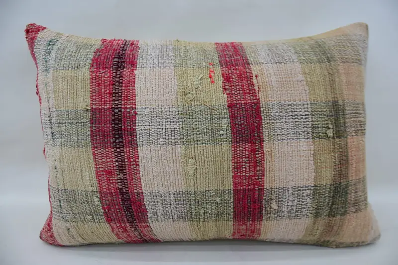 Pillow, 16x24 Beige Pillow Case, Boho Pillow Sham Cover, Ethnic Pillow Cover Pillow Sham, Ethnical Kilim Rug Pillow, Pillow for Sofa - 1