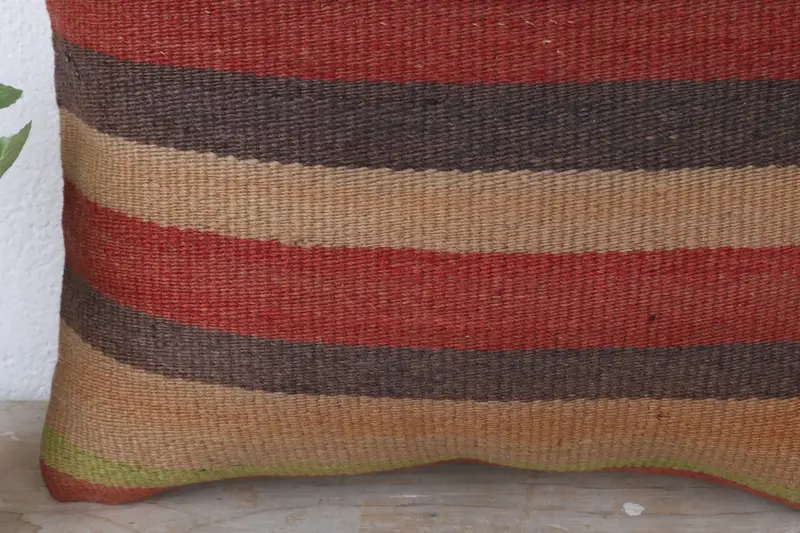 Home Decor Pillow, Cotton Pillow Cover, Kilim Pillow Cover, Cushion Cover, Interior Designer Pillow, 16x16 Red Cushion Cover - 3