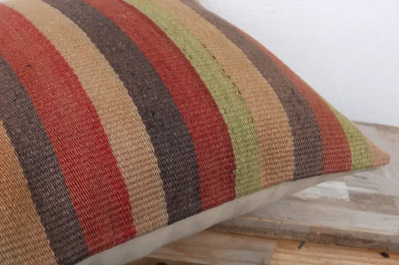 Home Decor Pillow, Cotton Pillow Cover, Kilim Pillow Cover, Cushion Cover, Interior Designer Pillow, 16x16 Red Cushion Cover - 6