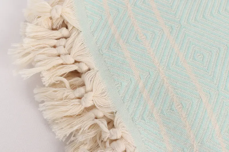 Bridal Shower Gift, Beach Wedding Favor, Woven Blanket, Throw Blanket, Personalized Home Gift Wedding, 96x70 Cotton Diamond Towel, Personalised Gift - 7