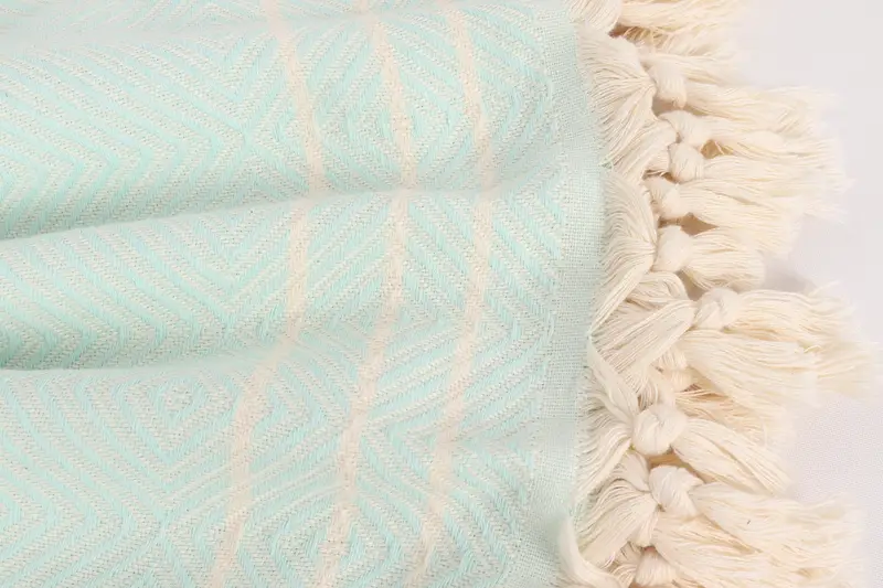 Bridal Shower Gift, Beach Wedding Favor, Woven Blanket, Throw Blanket, Personalized Home Gift Wedding, 96x70 Cotton Diamond Towel, Personalised Gift - 8